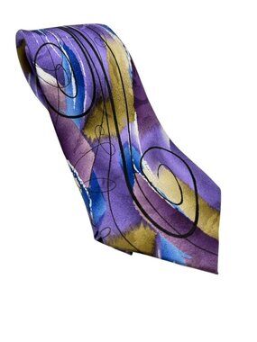 Jerry Garcia Mens 100% Silk Tie Purple Nude Collection #53 Artsy Musician Artist